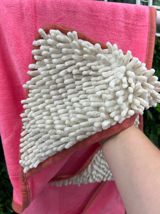 Strawberry Patch - Dog Towel + Carry Bag