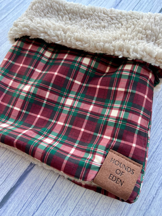 Tartan Me Up - Red & Cream Tartan Dog Snood