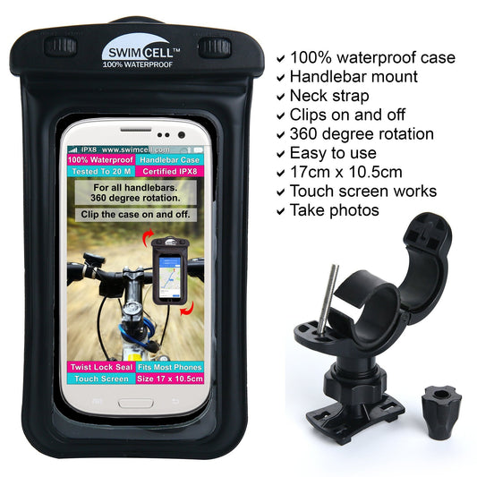 Waterproof Phone Holder Bike Case Handlebar Mount
