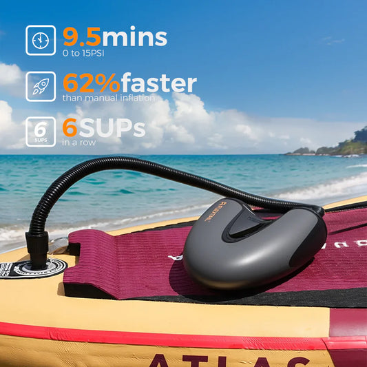 Flextail Gear EVO SUP PUMP PRO -45PSI & 8000mAh Built-in Battery SUP & Tire Pump