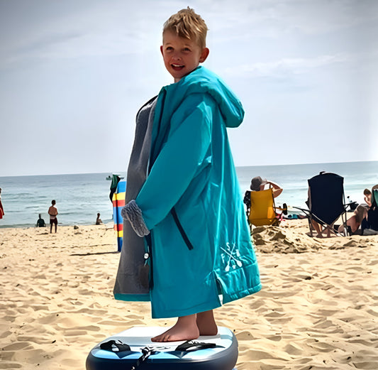 FatStick Kids Childs Changing Robe “FatWrap” With Sherpa Fleece Lining