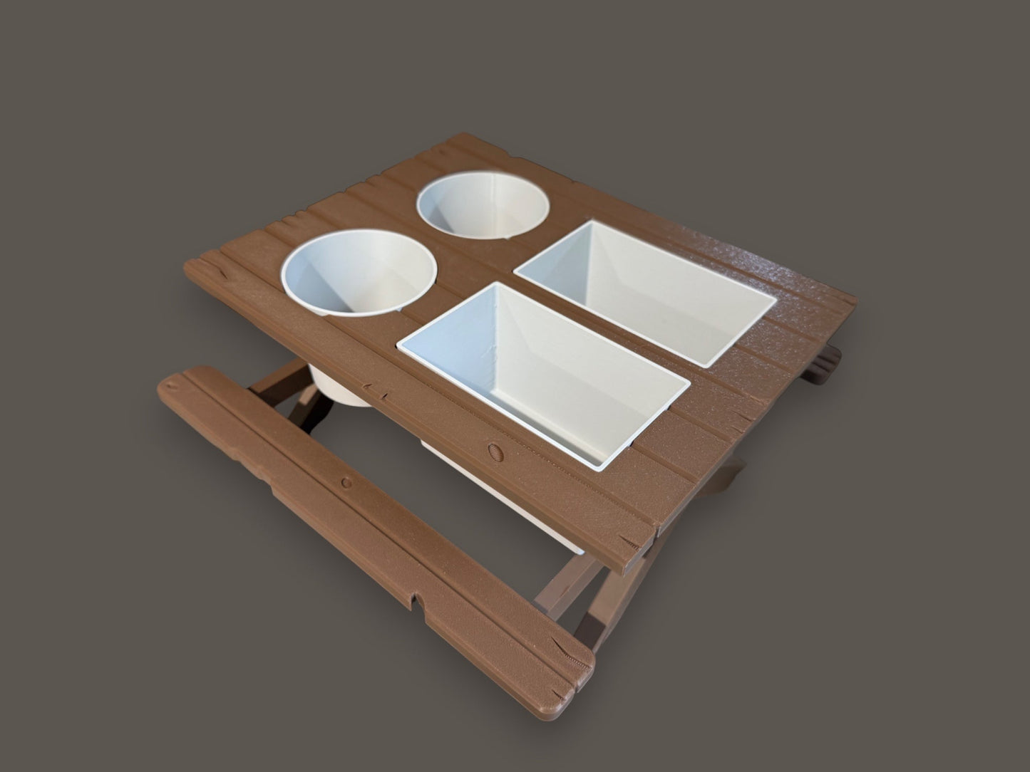 BBQ Picnic Table Sauce and Spice Rack | BBQ Gift | Garden Decor | BBQ Utilities | Outdoor Dining | Optional Dipping & Olive Pots | Gift For Dad