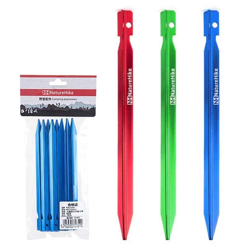 Naturehike 8 pcs 7001 Aluminium Alloy Tent Pegs