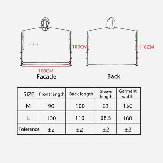 Naturehike Waterproof Breathable Raincoat Black