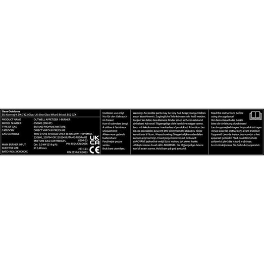 Outwell Appetizer 1-Burner Stove