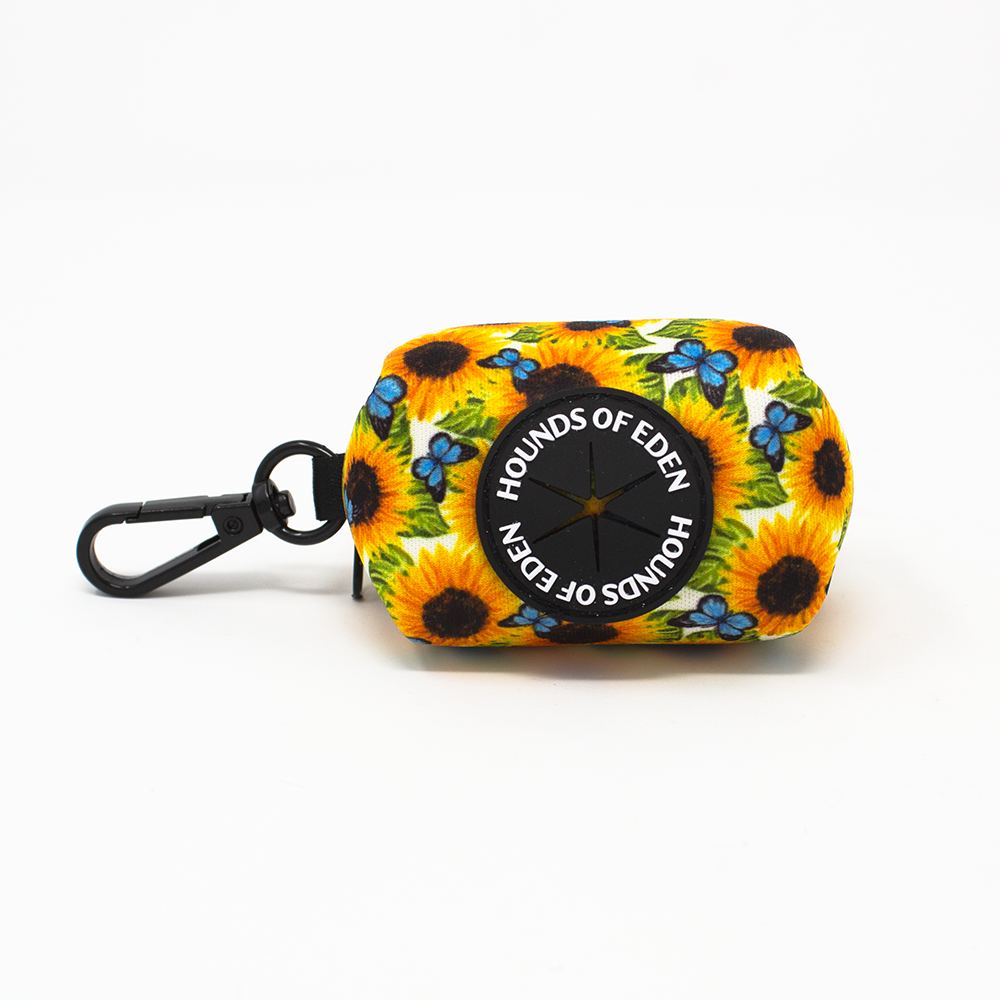 Sunflower Flutter - Yellow and Blue Poop Bag Holder