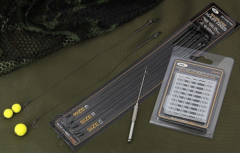 NGT Six Pack Hair Rigs Barbless (Braid) Various Sizes