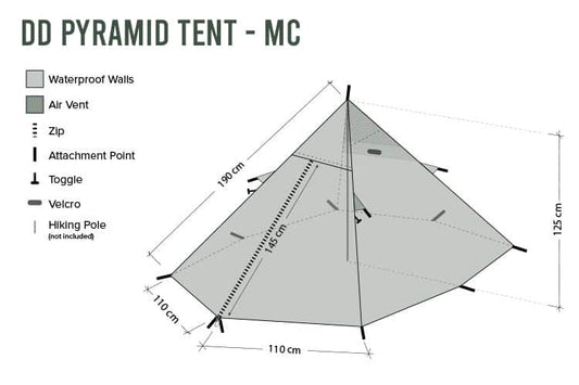 DD Hammocks Pyramid Tent - Multicamo