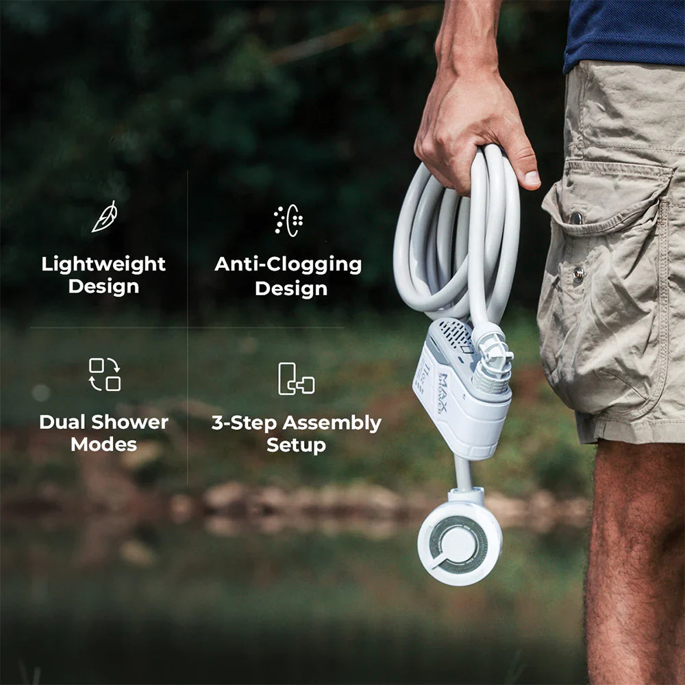 Flextail MAX SHOWER - Ultralight Rechargeable Instant Outdoor Shower (With case)