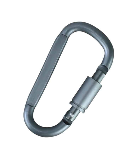 Kombat UK Gunmetal Grey Locking Carabiners - 6mm (Pair)