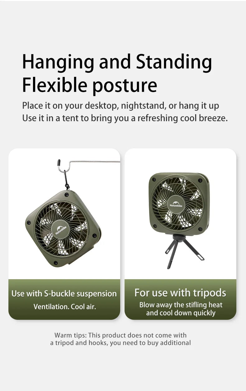 Naturehike USB powered Camping Fan with Speed control