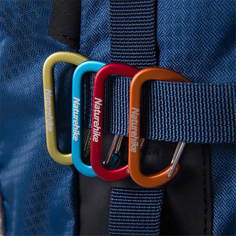 Naturehike D Shape Camping Carabiner 4cm x2 (Various Colours)