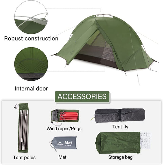Naturehike Tagar Lightweight Tent ( 1 or 2 man) - Forest Green