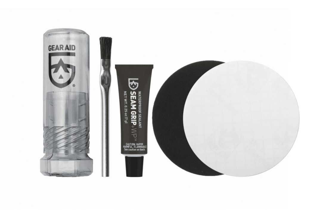 Gear Aid Seam Grip + WP Field Repair Kit 7g Tube 1 x Clear & 1 x Black Patch