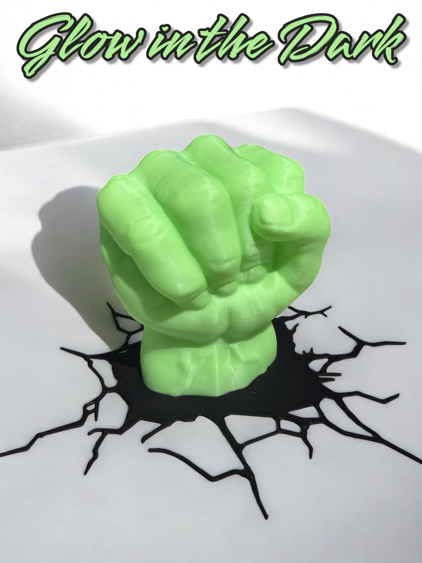 Hulk Smash Wall Decor | 3D Wall Art | Superhero Room Decor | Hulk Fist Wall Mount | Magnetic Mount | Green or Glow In Dark
