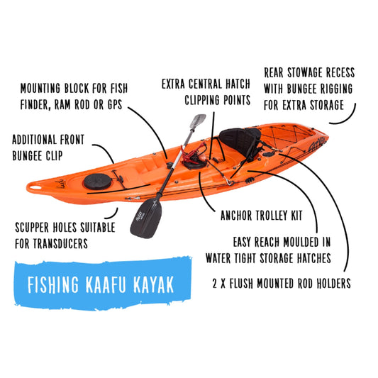 Kaafu Solo Fishing Kayak | Plastic Neutral | Complete Package