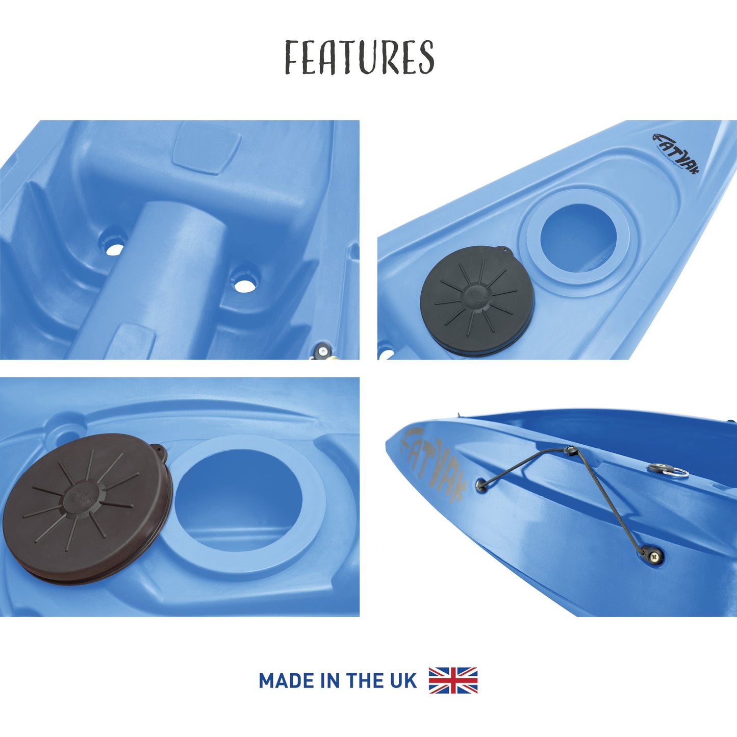 Kaafu Solo Kayak | Plastic Neutral | Blue | Lightweight & Stable