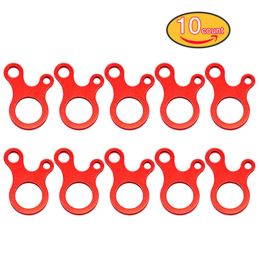Onewind Outdoors 3 Holes Guyline Tensioner-Red-10pcs