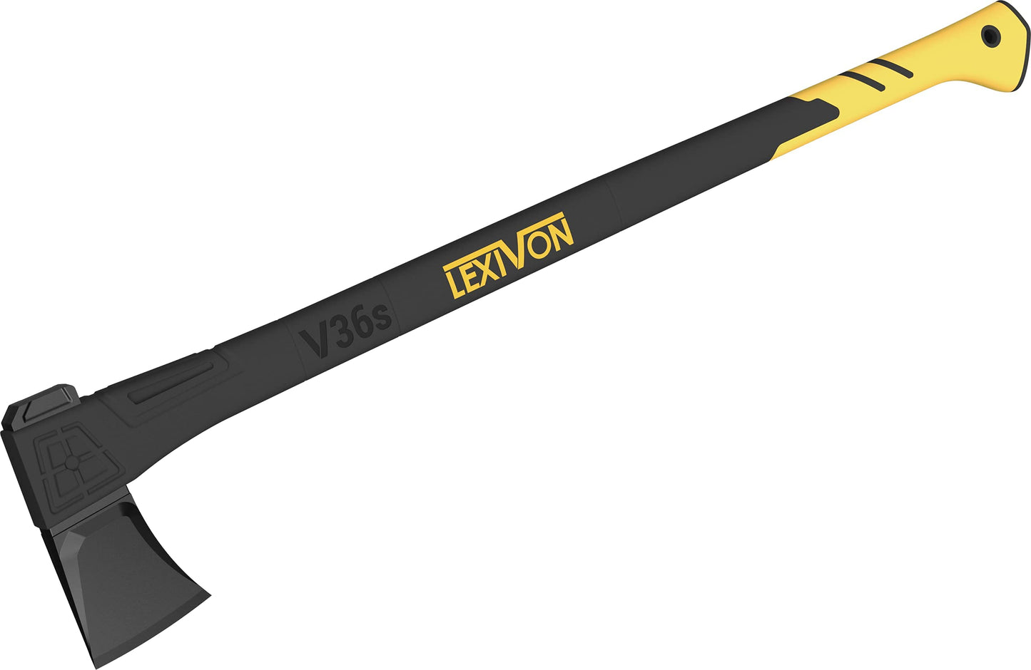LEXIVON Axe 36" Camping Outdoor Hatchet for split medium to large fireplace wood logs, kindling & gardening, Ergonomic TPR Grip, Lightweight