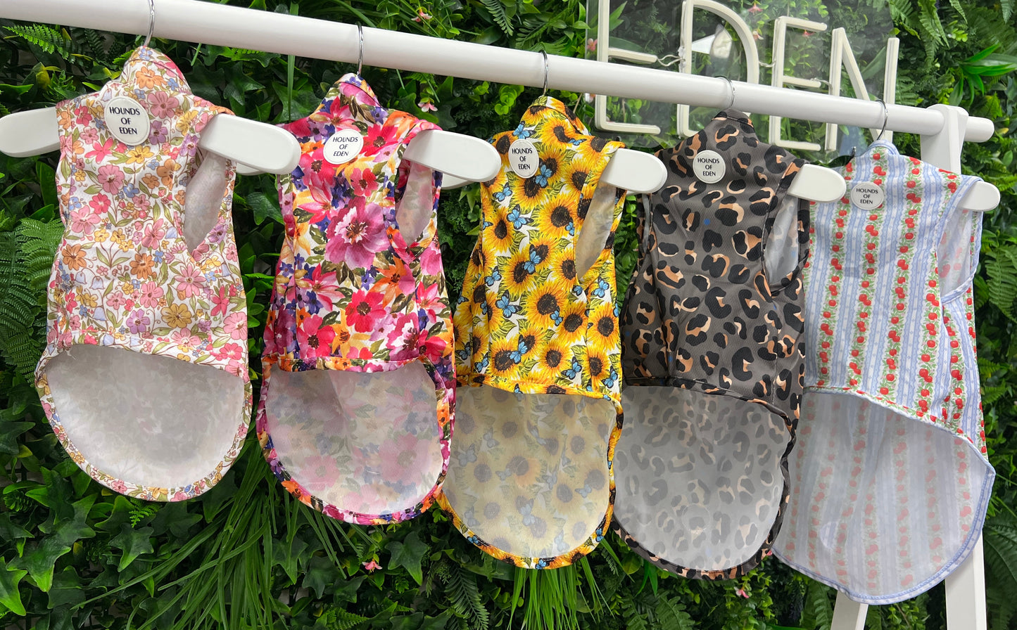 Sunflower Flutter Dog Cooling Vest