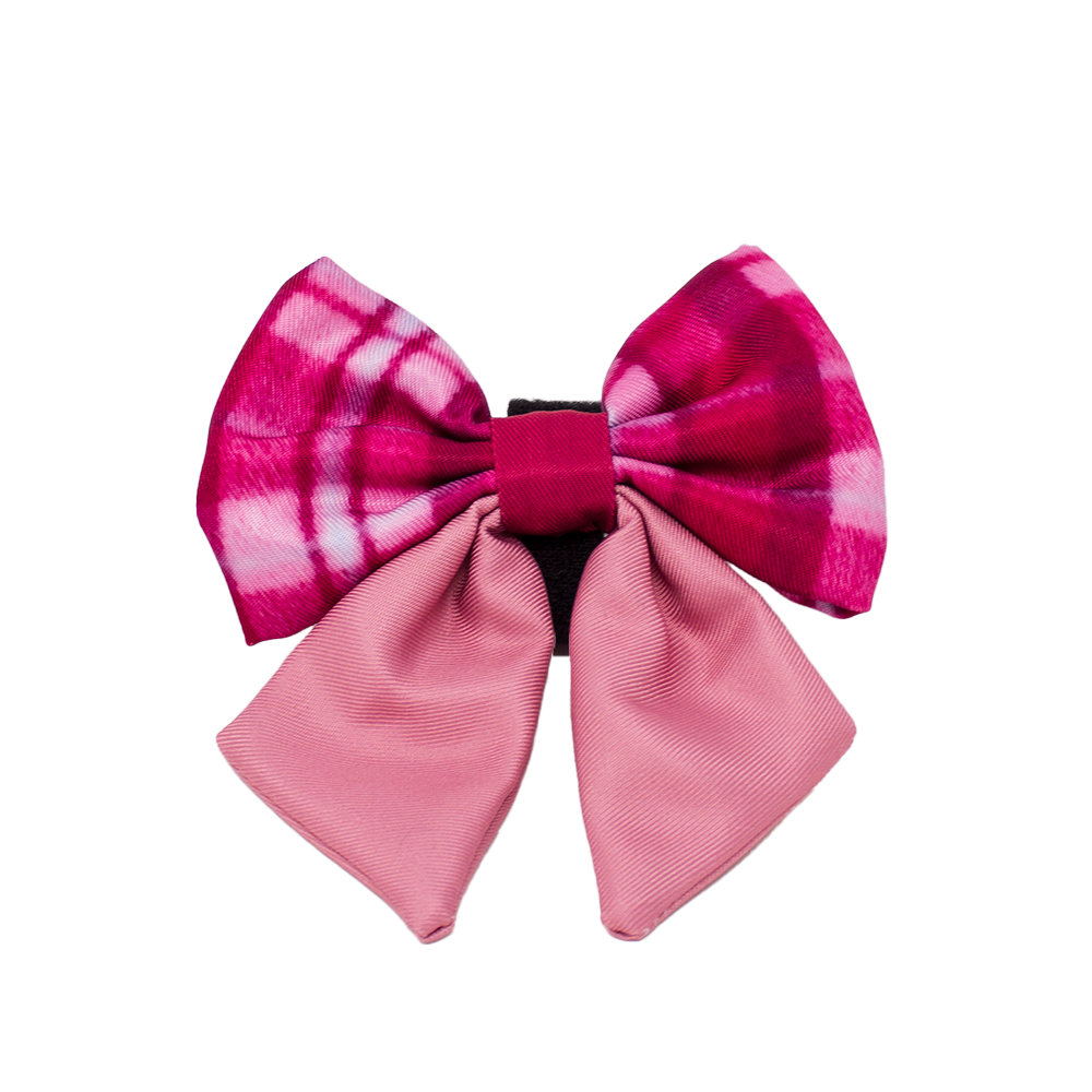 Rose Berry Plaid Sailor Bow Tie