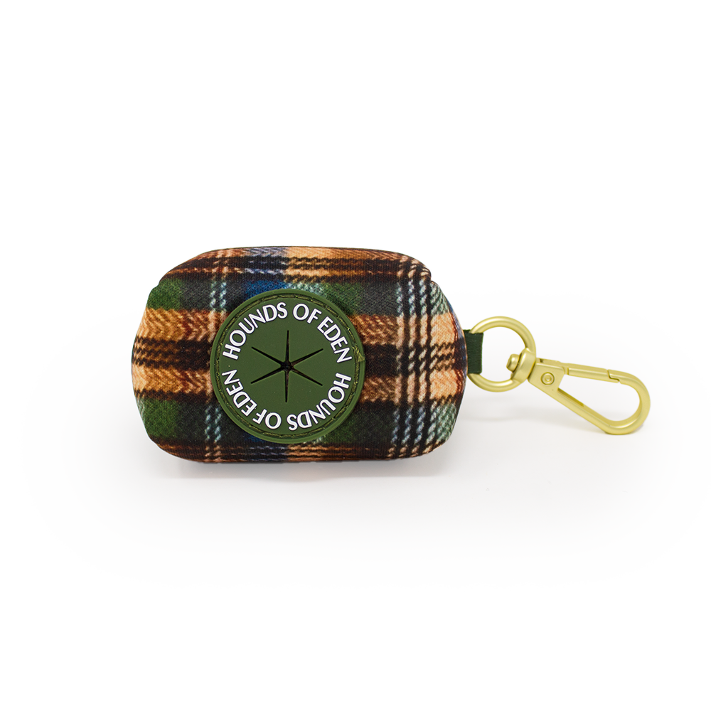 Oak Forest Plaid Poop Bag Holder
