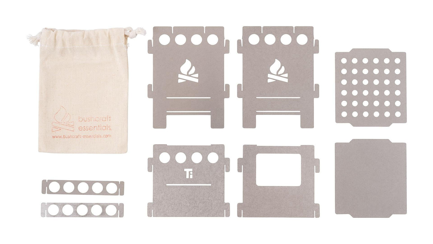 BE Bushbox Titanium Outdoor Pocket Stove