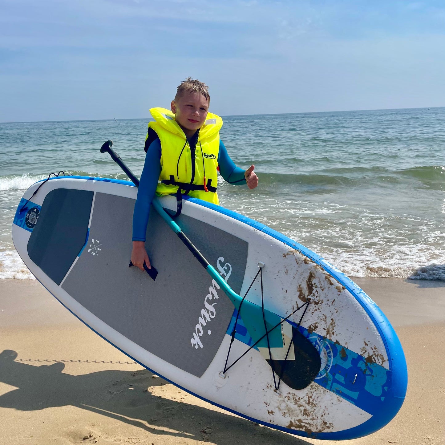 Kids 7’6 GromStick Inflatable Stand Up Paddle Board Package | Childs