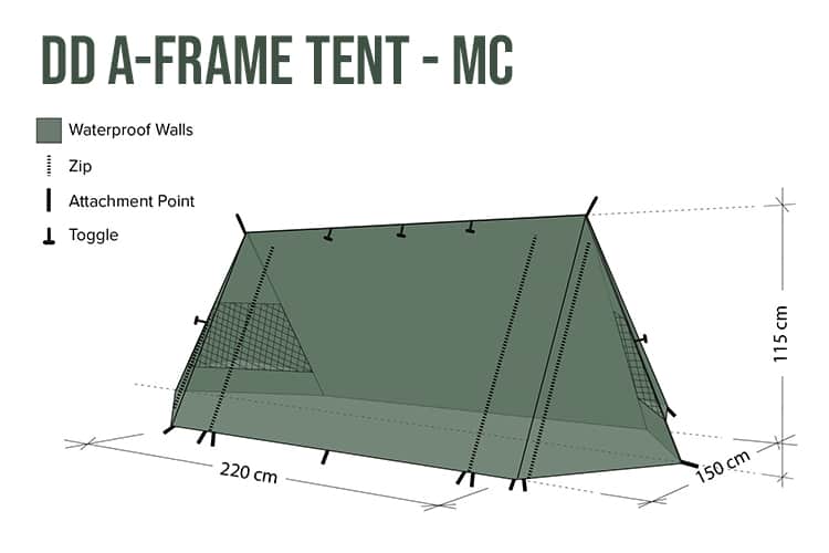 DD Hammocks A-Frame Tent - Multicamo