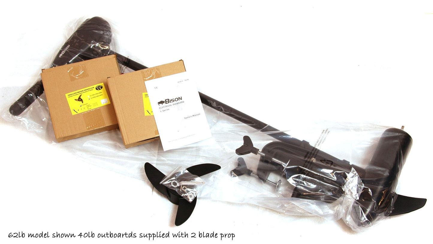 BISON 68'lb ELECTRIC OUTBOARD TROLLING MOTOR FREE SPARE PROPELLER