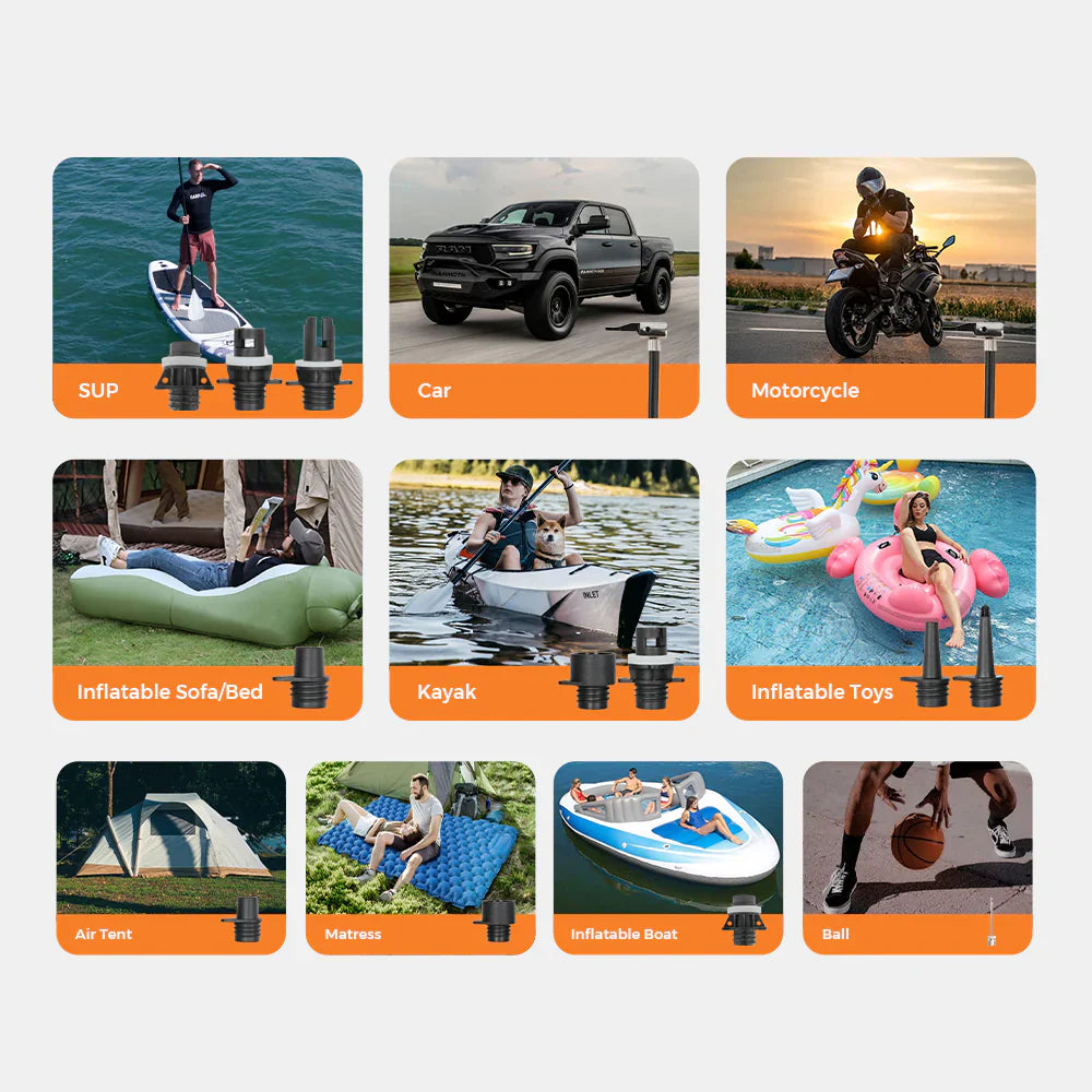 Flextail Gear EVO SUP PUMP PRO -45PSI & 8000mAh Built-in Battery SUP & Tire Pump