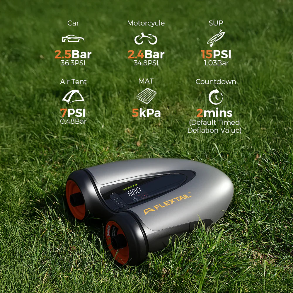 Flextail Gear EVO SUP PUMP PRO -45PSI & 8000mAh Built-in Battery SUP & Tire Pump