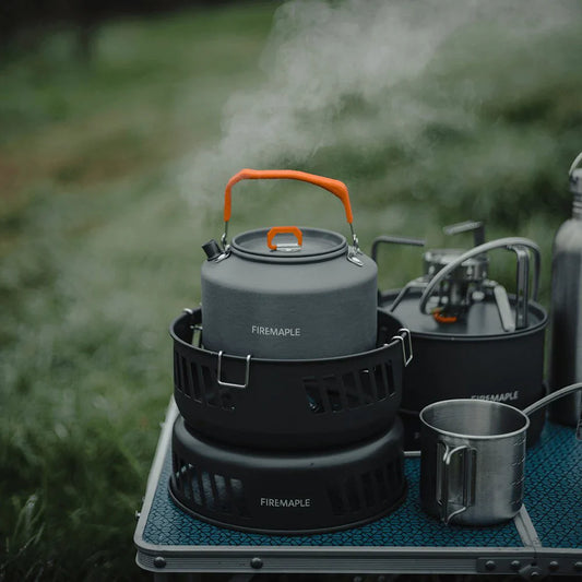 Firemaple Cooking Kit with Pots and Pans With Gas Burner