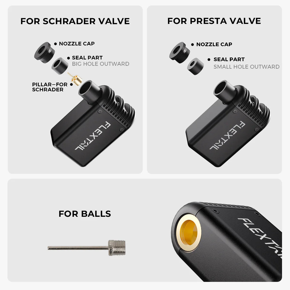 Flextail TINY BIKE PUMP - Ultra-Mini 100PSI Rechargeable Bicycle Pump