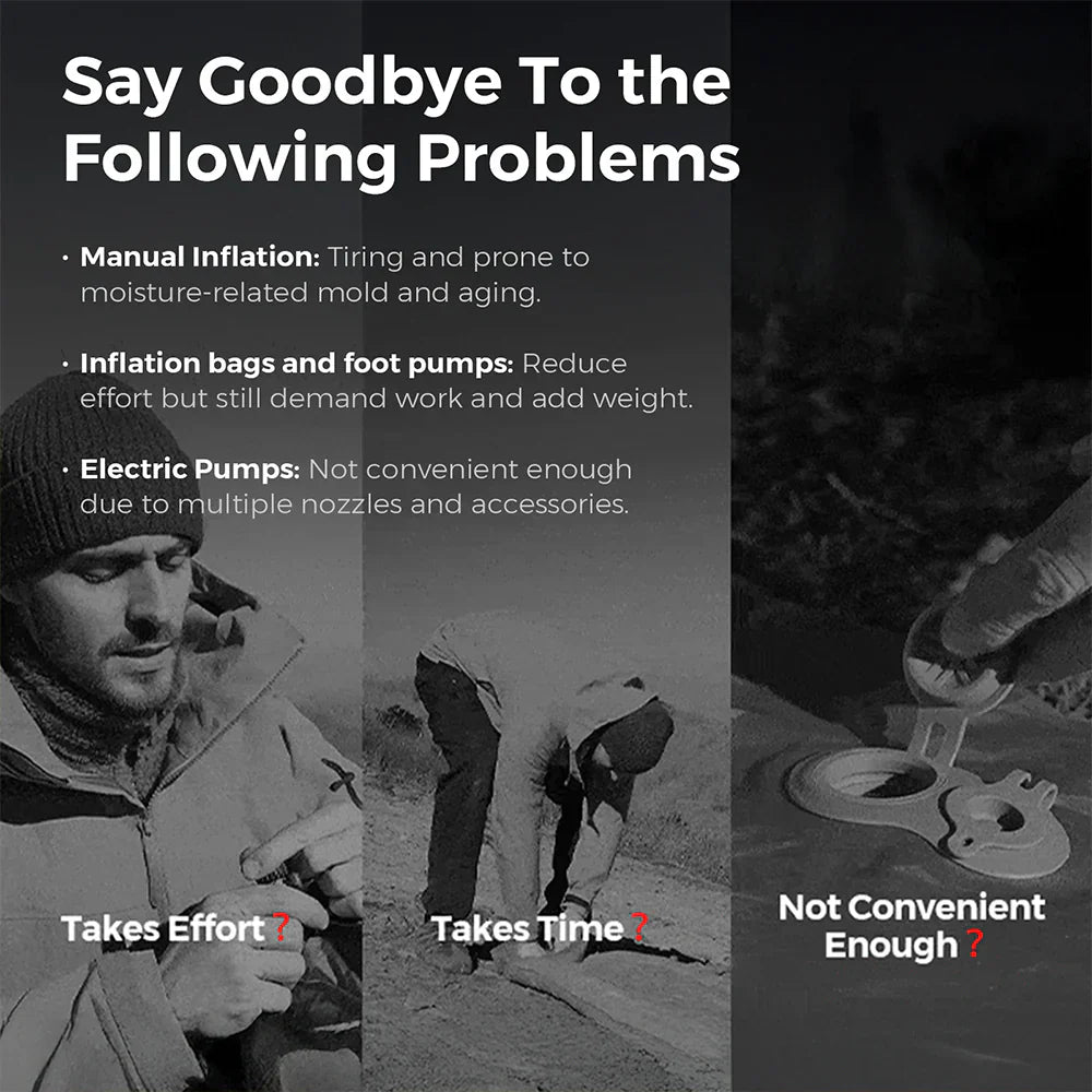 Flextail Gear Tiny Sleeping Pad R03 AVS - 3.5 L-Value 3 Season Sleeping Pad with Pump (Large)