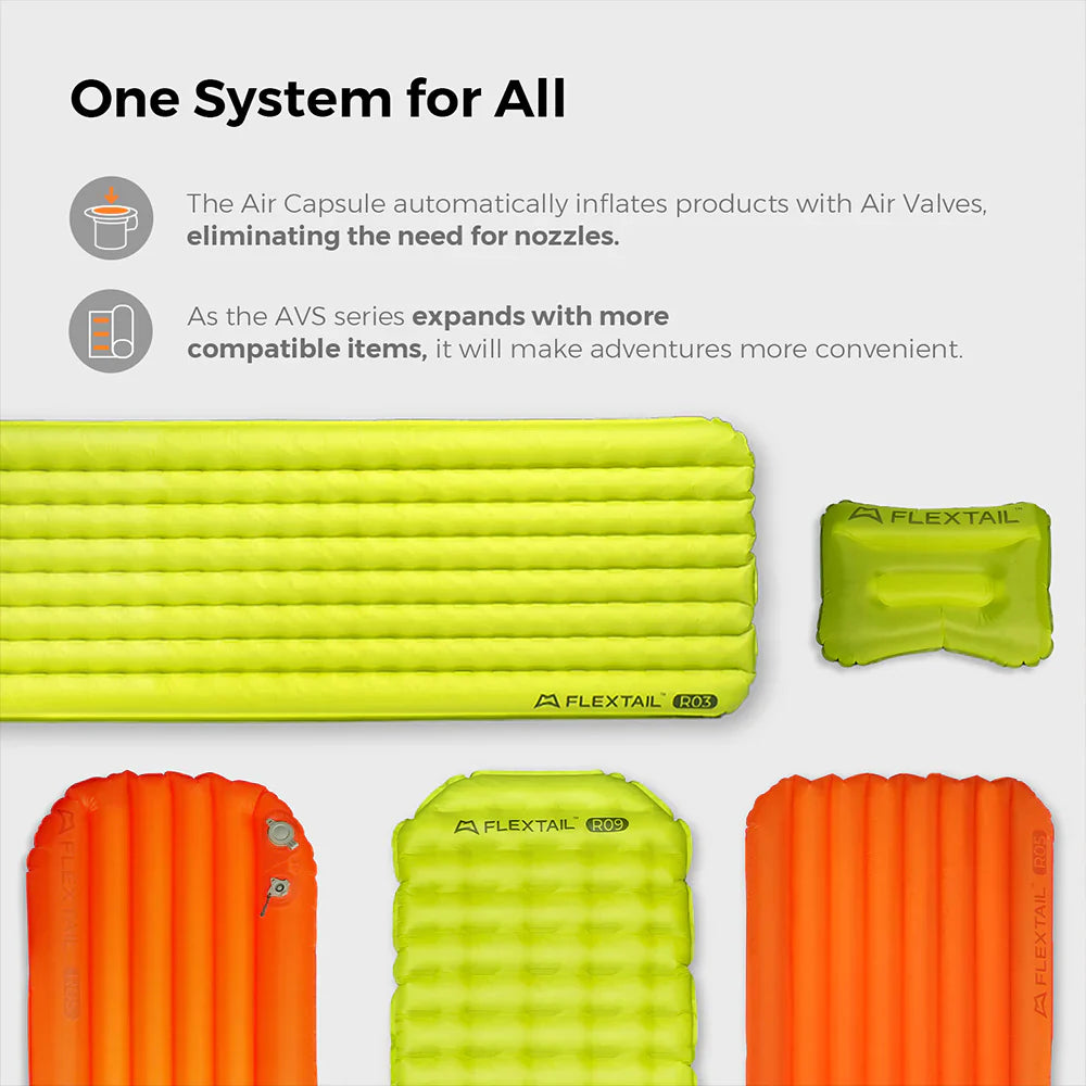 Flextail Gear Tiny Sleeping Pad R03 AVS - 3.5 R-Value 3 Season Sleeping Pad with Pump (Regular)