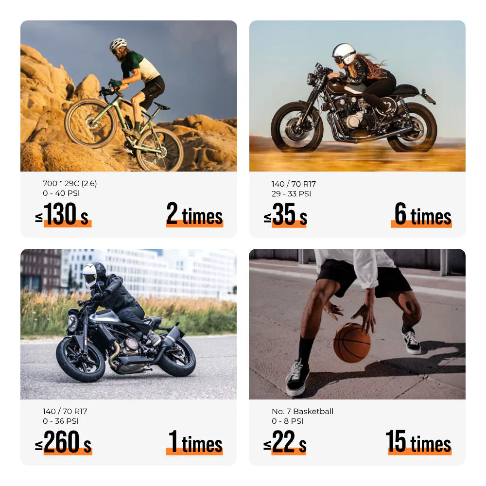 Flextail Gear Tiny Tire Pump 200 with Bike Tail Light - Up to 130PSI