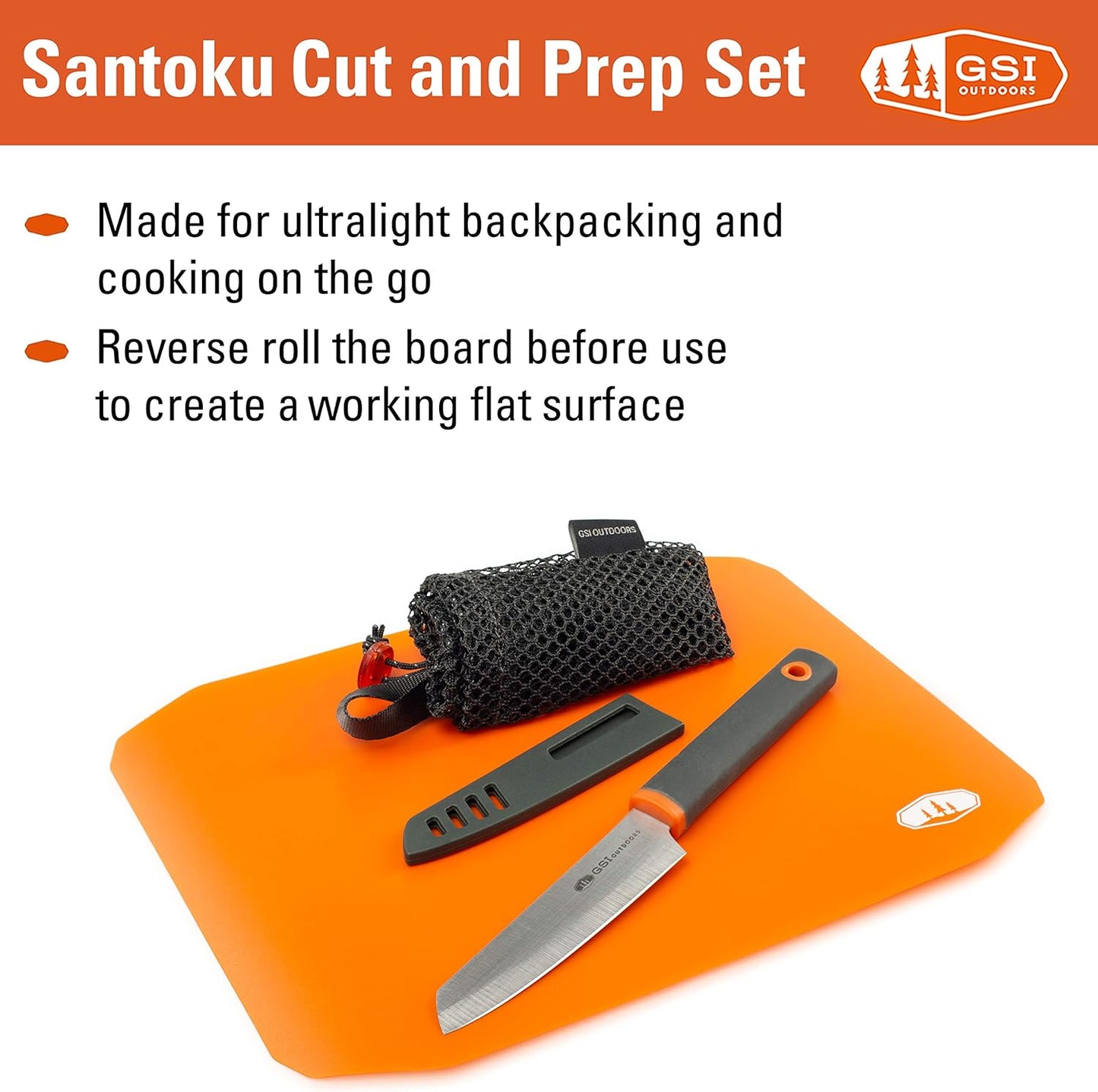 GSI Santoku Rollup Cutting board and Knife set