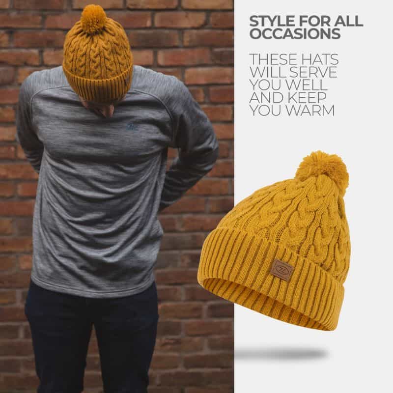Highlander Beira Lined Bobble Hat (Various Colours)