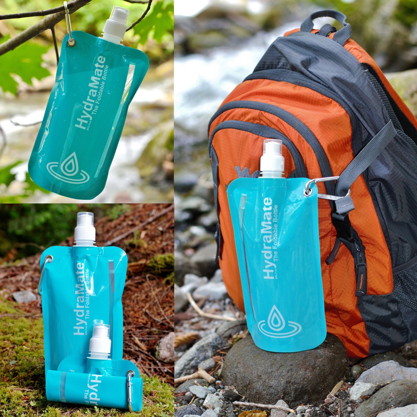 HydraMate Foldable Bottle - Collapsible 750ml