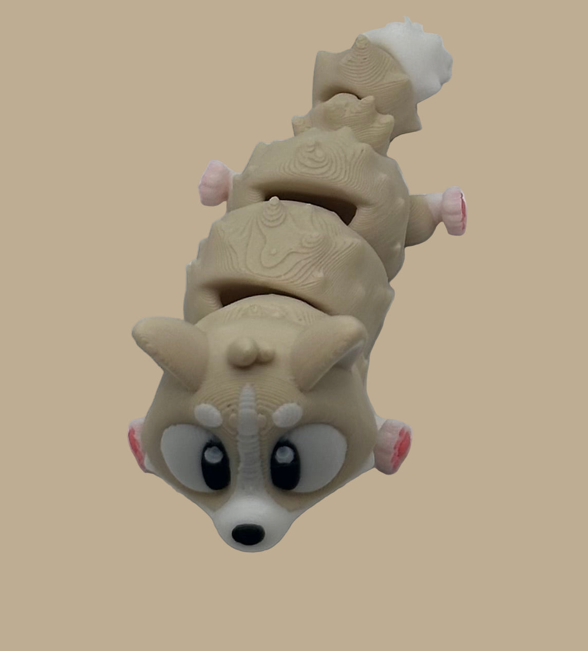 3D Printed Flexi Corgi Dog | Fidget Toy | Desk Buddy | Keychain | Keyring Gift for Dog Lovers | Cute Articulated Animal