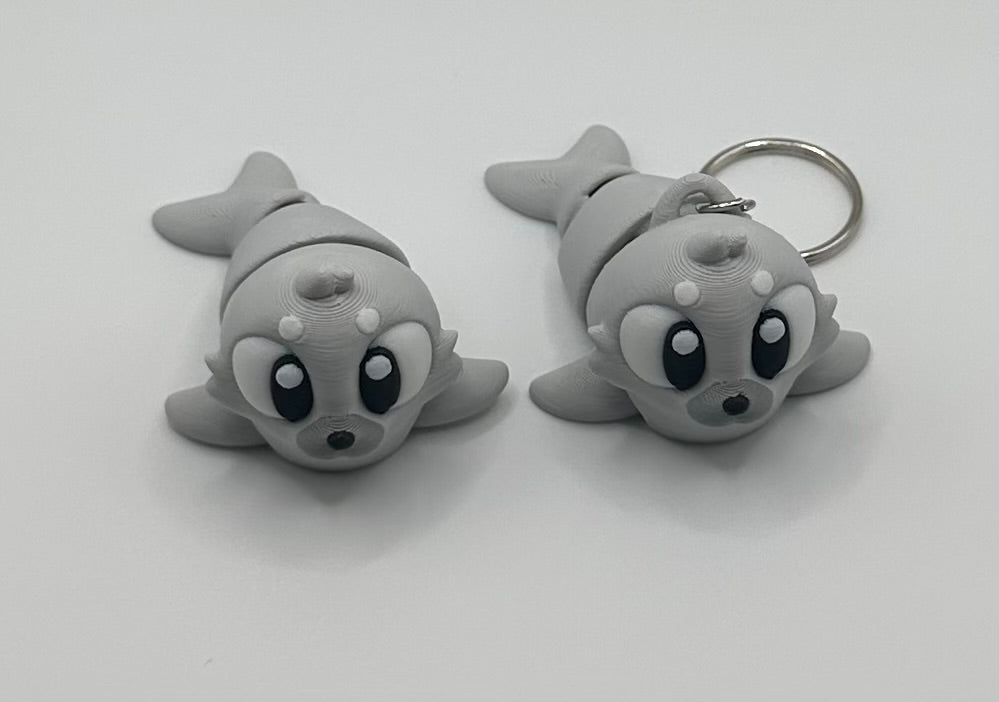 3D Printed Flexi Seal | Articulated Fidget Toy | Cute Desk Buddy | Keychain | Keyring Gift for Seal Lovers
