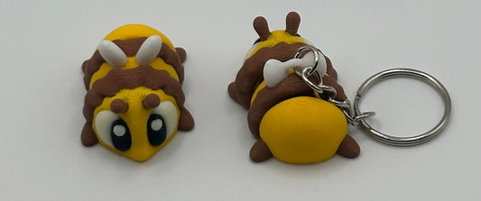 3D Printed Flexi Honey Bee | Articulated Fidget Toy | Cute Desk Buddy | Keychain | Beehive Set | Keyring Gift for Bee Lovers