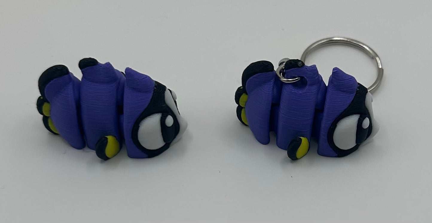3D Printed Flexi Angel Fish | Dory Inspired Fidget Toy | Desk Buddy | Keychain | Nemo Fish Gift | Articulated Blue Tang Toy