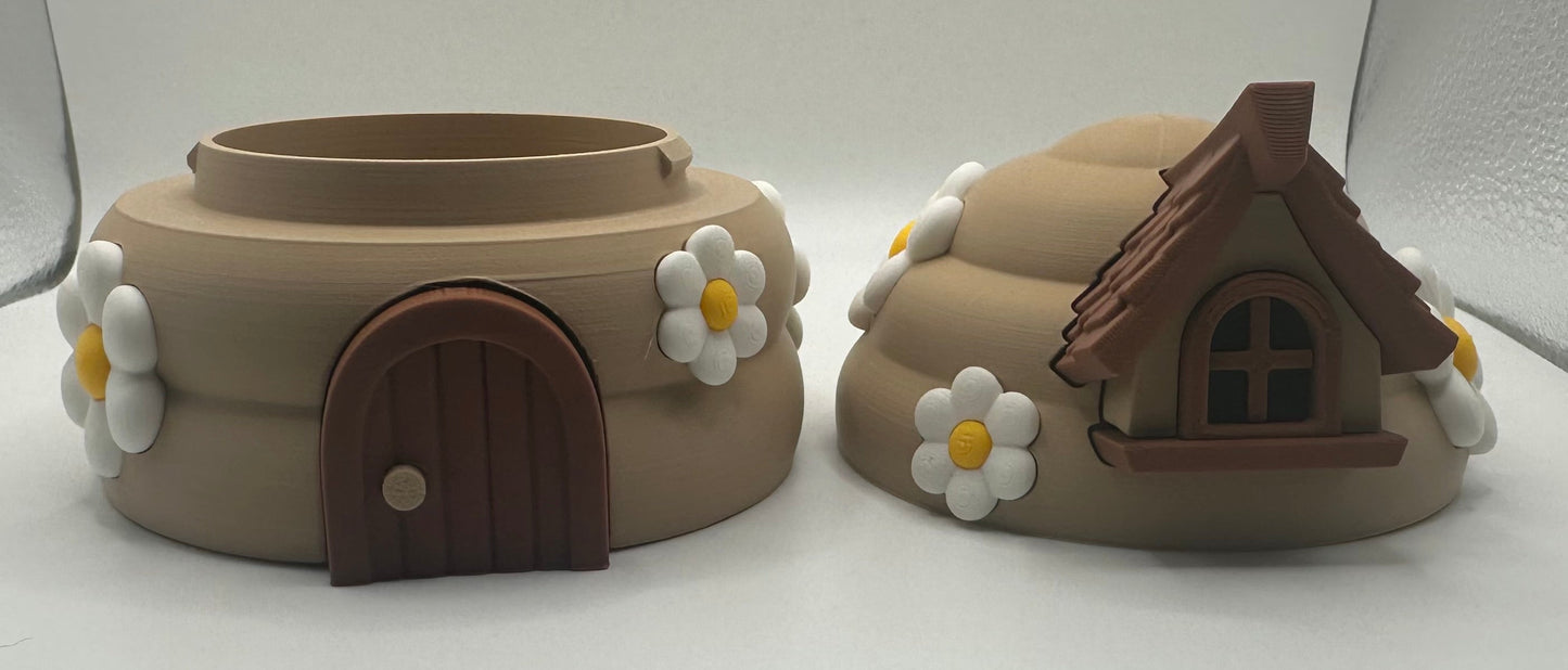 3D Printed Flexi Honey Bee | Articulated Fidget Toy | Cute Desk Buddy | Keychain | Beehive Set | Keyring Gift for Bee Lovers