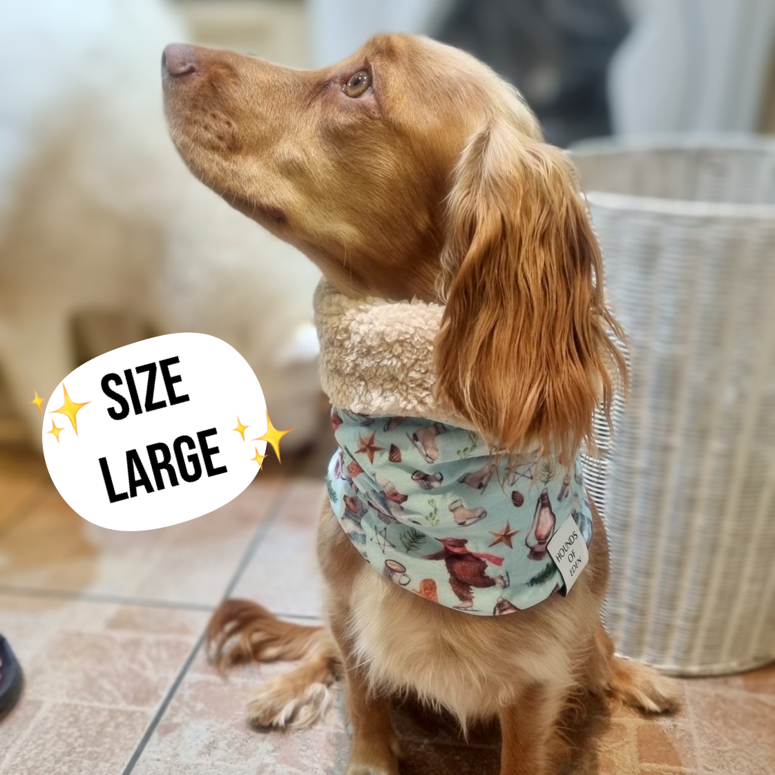 Blushing Leopard Dog Snood