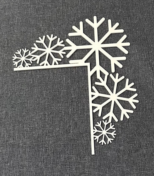 Snowflake Door Corner Decoration | Winter Door Topper | Christmas Snowflake Decor | Seasonal Home Decoration