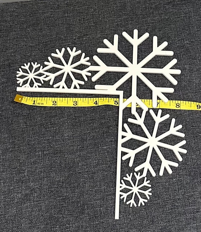 Snowflake Door Corner Decoration | Winter Door Topper | Christmas Snowflake Decor | Seasonal Home Decoration