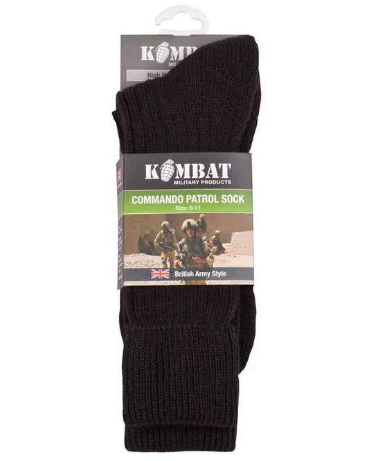Kombat UK Patrol Socks (Size 6-11) - Black