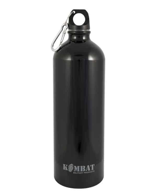 Kombat UK Aluminium Water Bottle 1000ml - Black